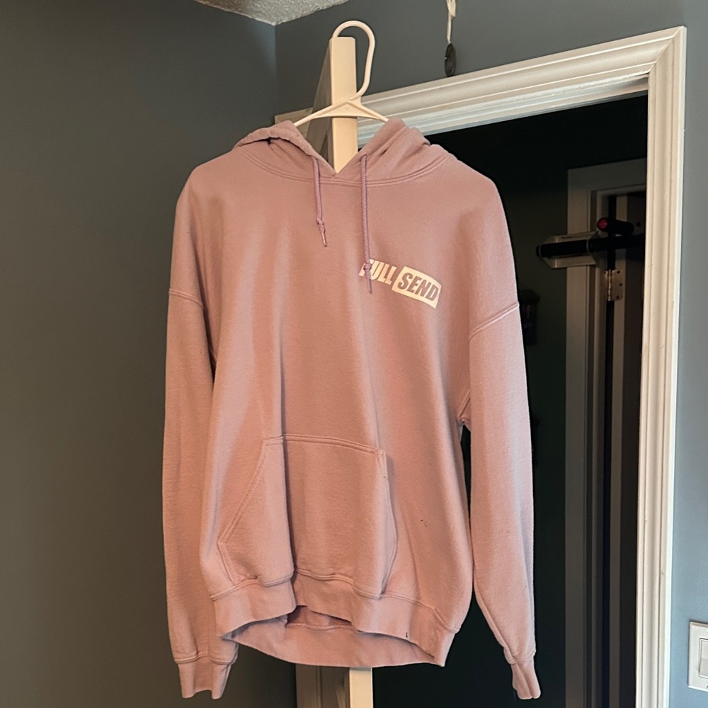 Full Send Men's Pink Hoodie